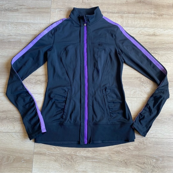 Lululemon jacket size 8 black purple - Picture 1 of 4